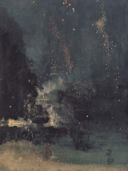 James Mcneill Whistler Noc-turne in Black and Gold:the Falling Rocket (mk43) Norge oil painting art